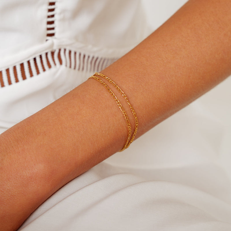Layered Figaro Bracelet