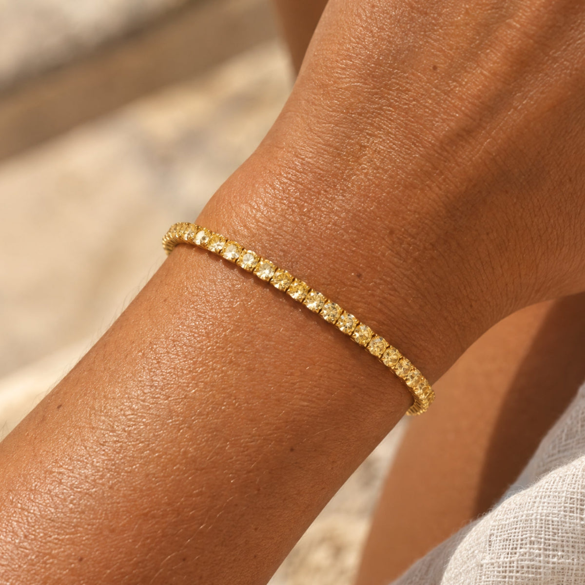 Champagne Tennis Bracelet