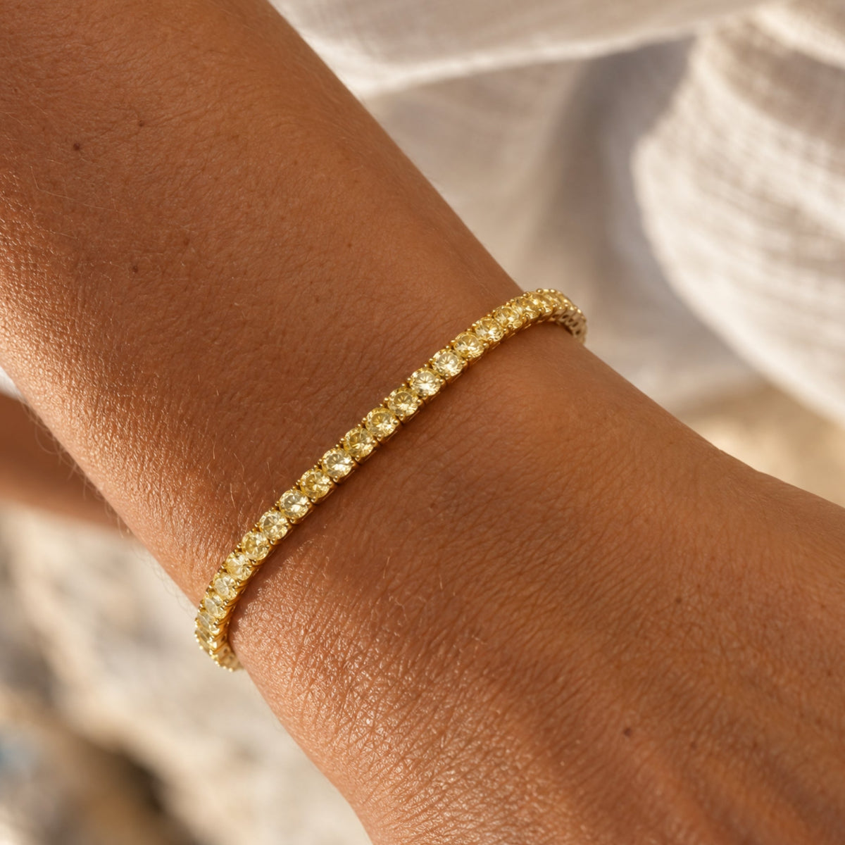 Champagne Tennis Bracelet