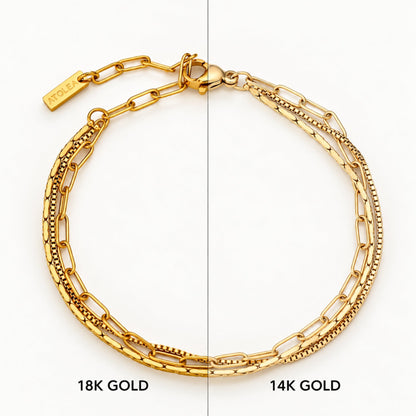 Golden Layered Bracelet