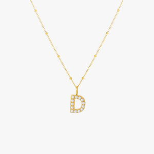 Pearl Initial Necklace