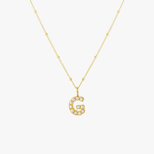 Pearl Initial Necklace