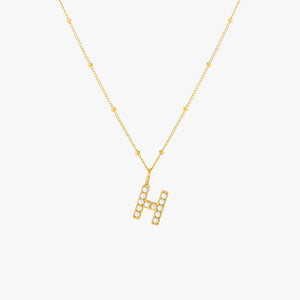Pearl Initial Necklace
