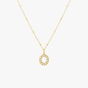 Pearl Initial Necklace