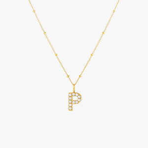 Pearl Initial Necklace