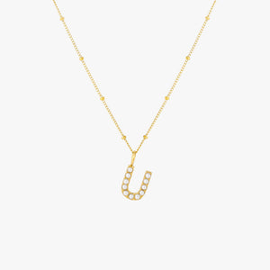 Pearl Initial Necklace