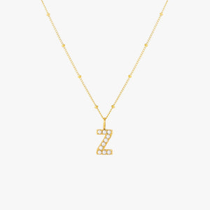 Pearl Initial Necklace