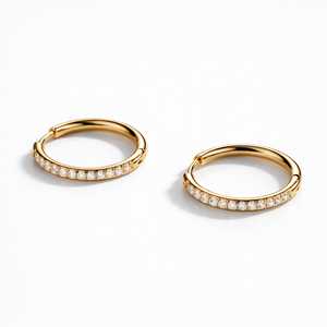 Large Pavé Hoops
