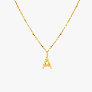 Initial & Birthstone Charm Necklace