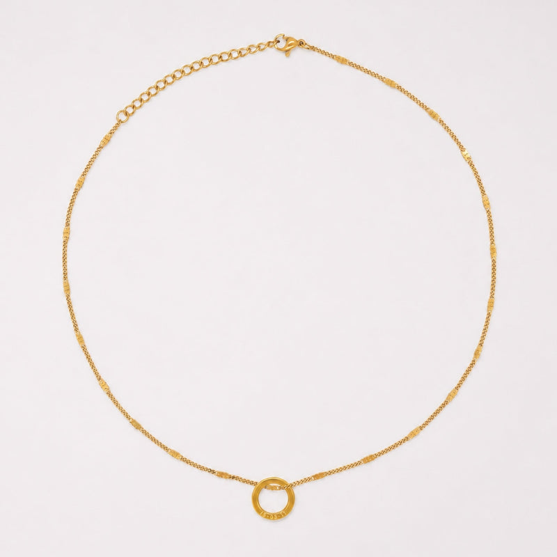 Engravable Ring Necklace
