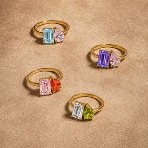 Toi et Moi Birthstone Ring