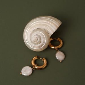 Chunky Pearl Hoops