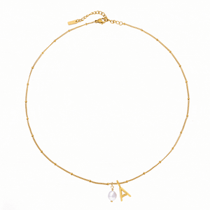 Initial & Pearl Necklace