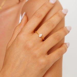 Petite Solitaire Ring