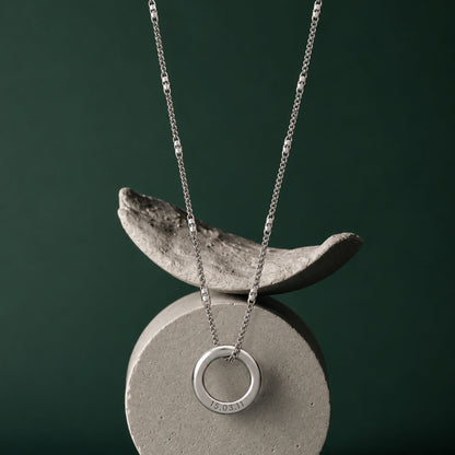 Engravable Ring Necklace