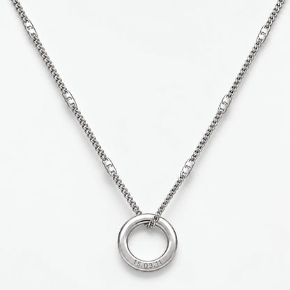 Engravable Ring Necklace