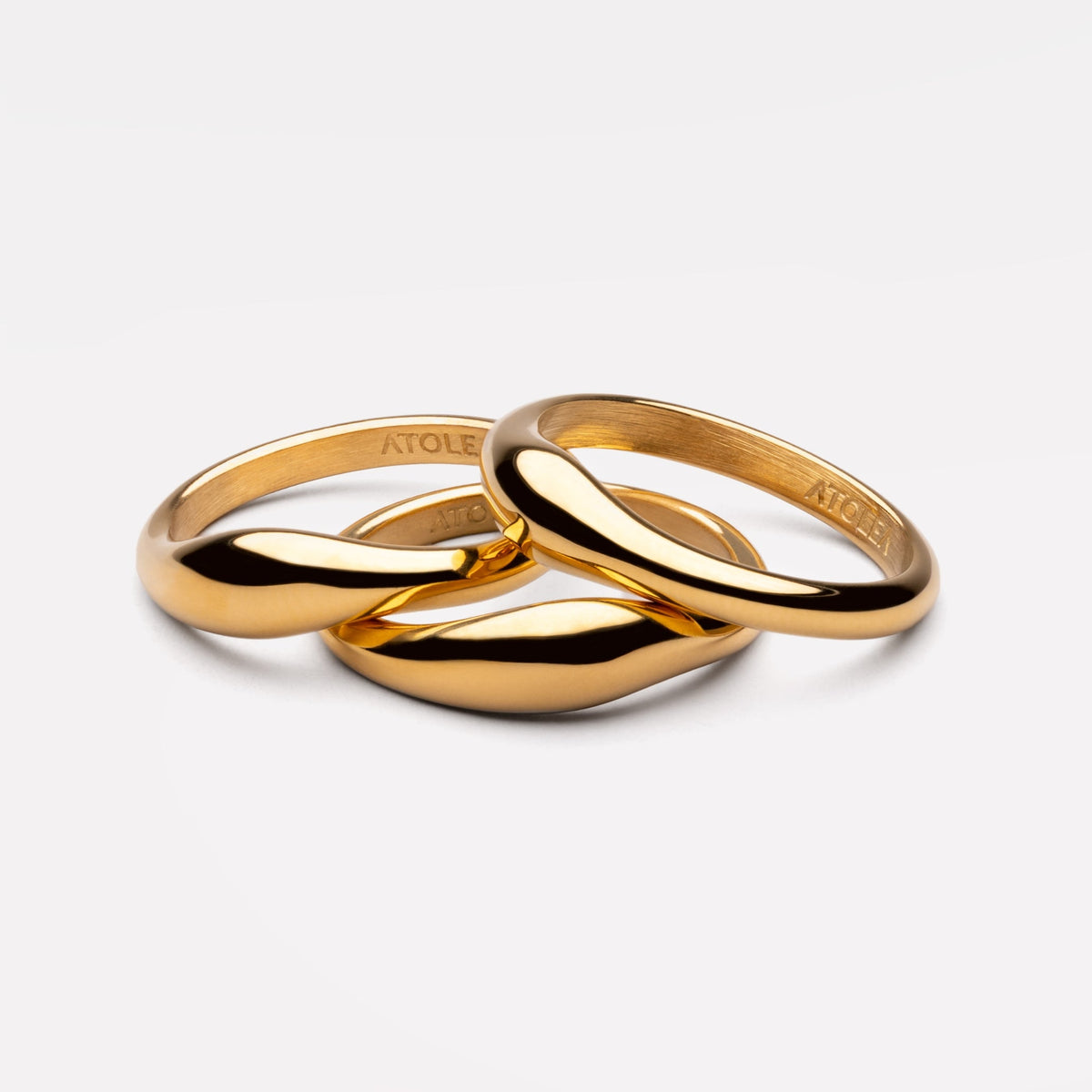 Wavy Trio Rings