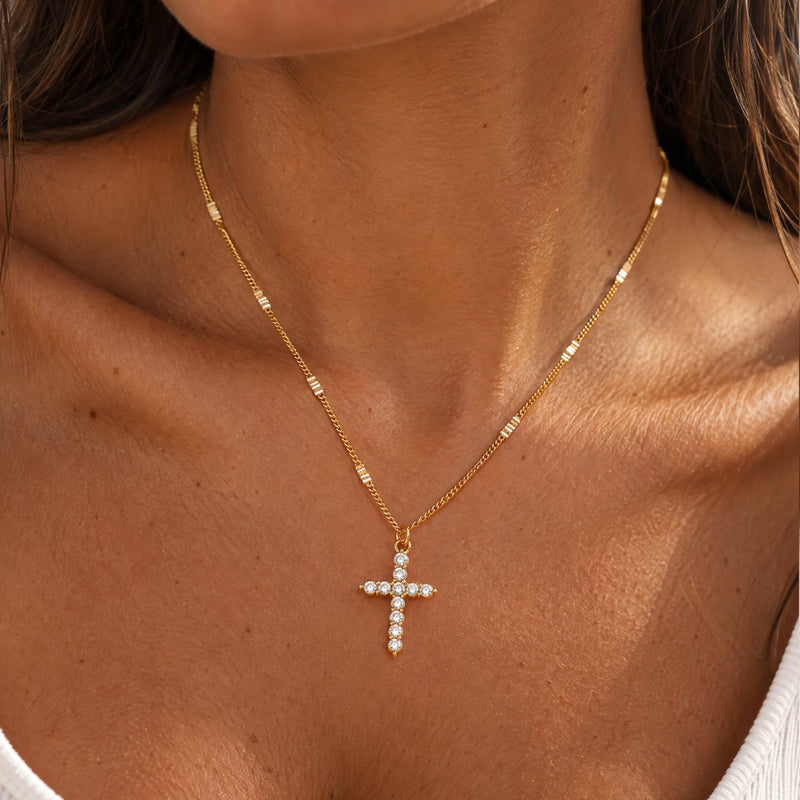 Sparkling Cross Necklace